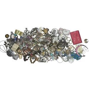 8 pounds jewelry Junk Drawer Lot vintage Estate auction AS IS